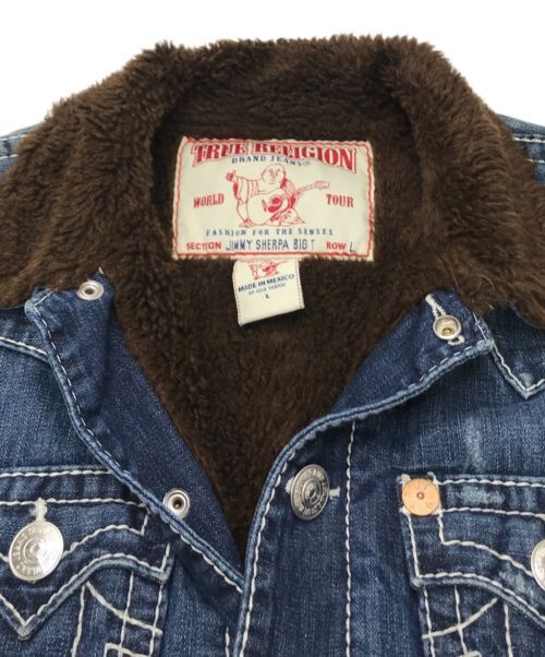 True Religion Jimmy Sherpa Big T Lining Boa Denim Jacket Good Condition