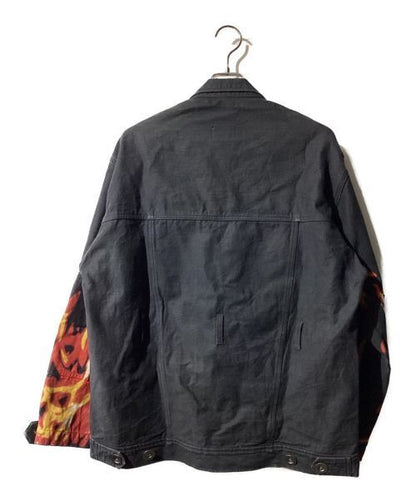 Tender Person 18SS Flame Pattern Denim Jacket Good Condition