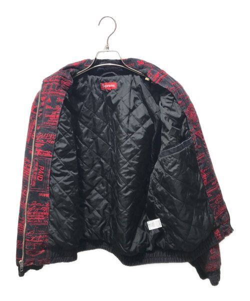 Supreme Checks Embroidered Denim Jacket Good Condition