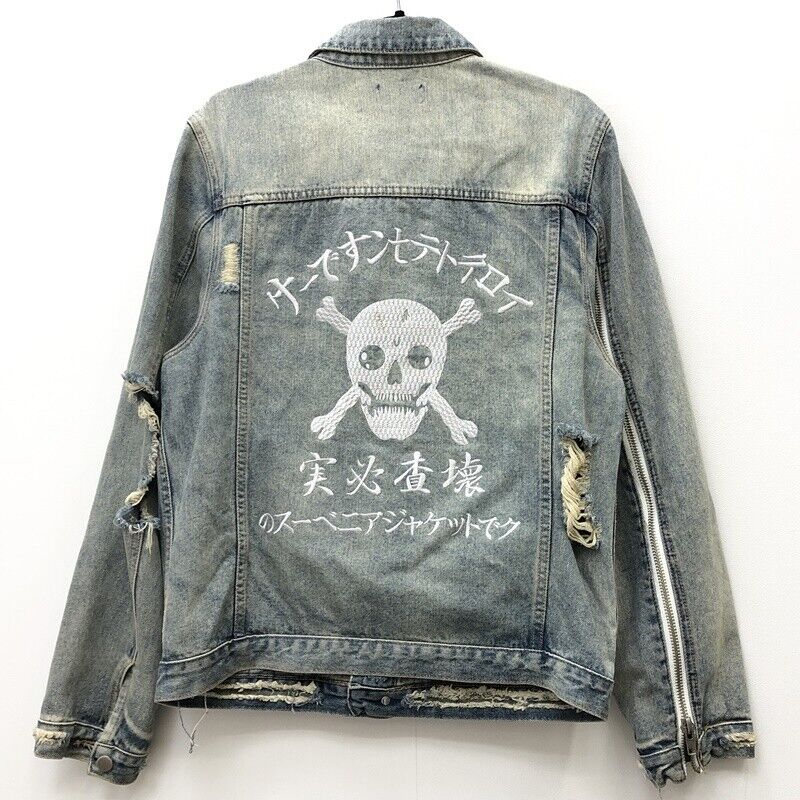 Reves Paris X Arctic Premium Denim Jacket Size M Color Indigo Reign