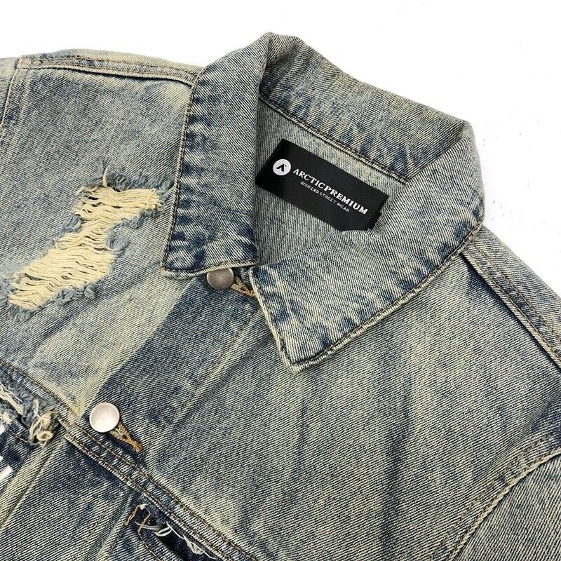 Reves Paris X Arctic Premium Denim Jacket Size M Color Indigo Reign