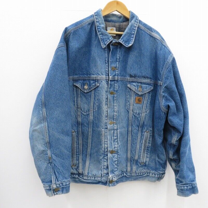 Carhartt Blanket Lined Denim Jacket Lining Blue Size Xxl