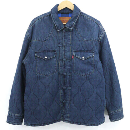 Levi's Clot Padded Collaboration Western Shirt Denim Jacket Blue Size M F093