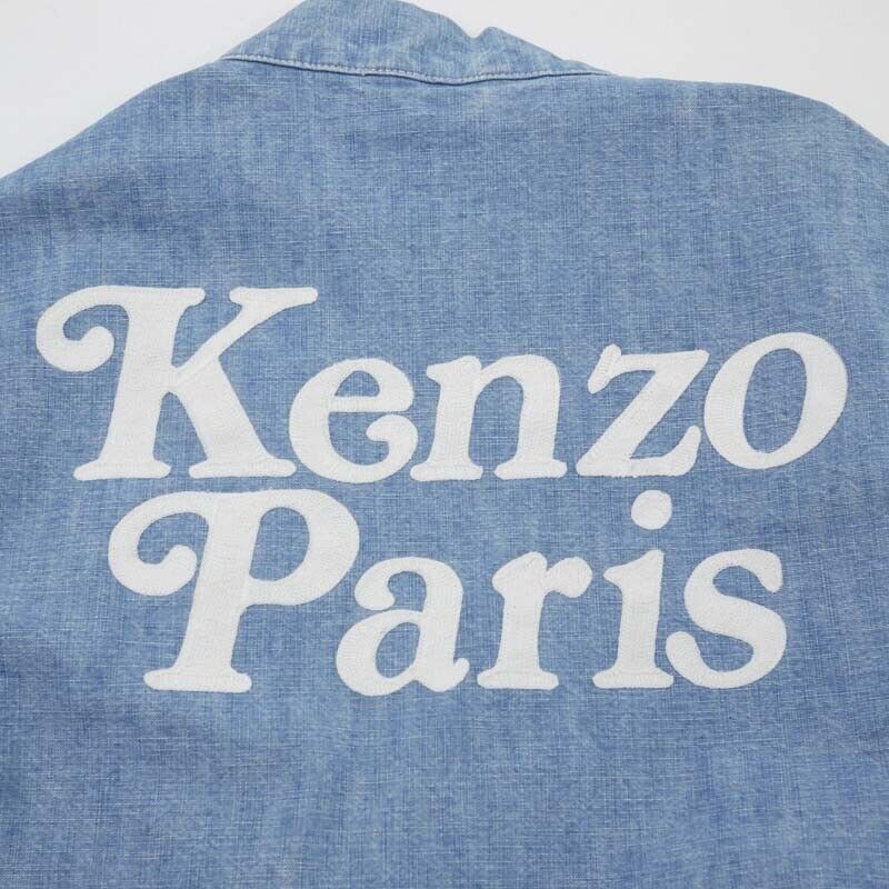 Kenzo Verdy 24SS Embroidery Kimono Denim Jacket Blue Size S F108