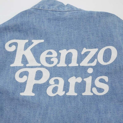 Kenzo Verdy 24SS Embroidery Kimono Denim Jacket Blue Size S F108