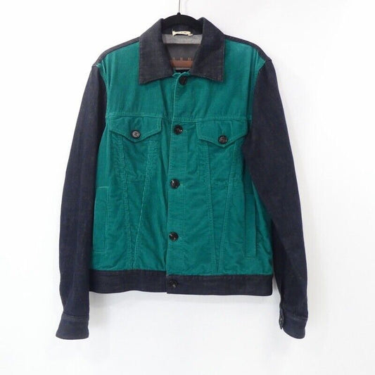 Marni Corduroy Switching Denim Jacket Juju0010Q0 Stn93 Size 46 F108