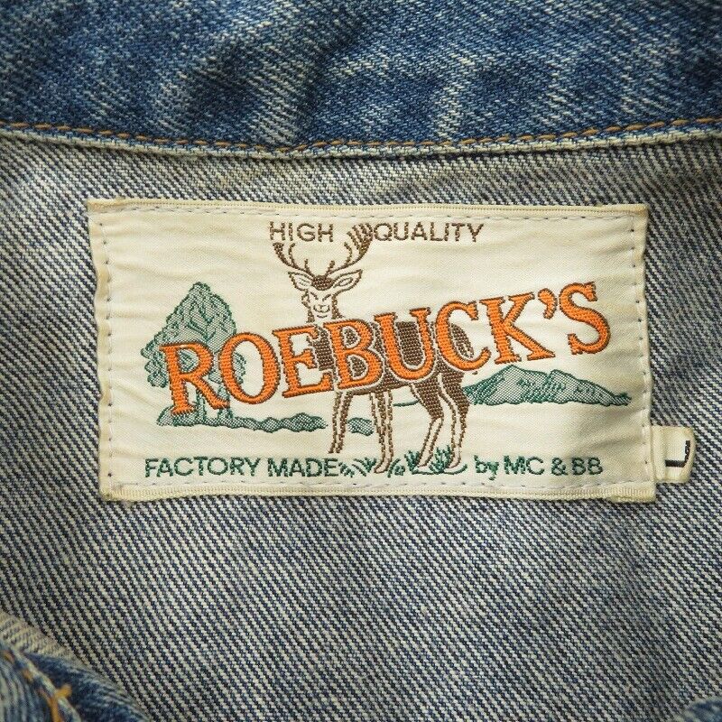 Roebucks Denim Jacket Blue Size L   American Casual F93