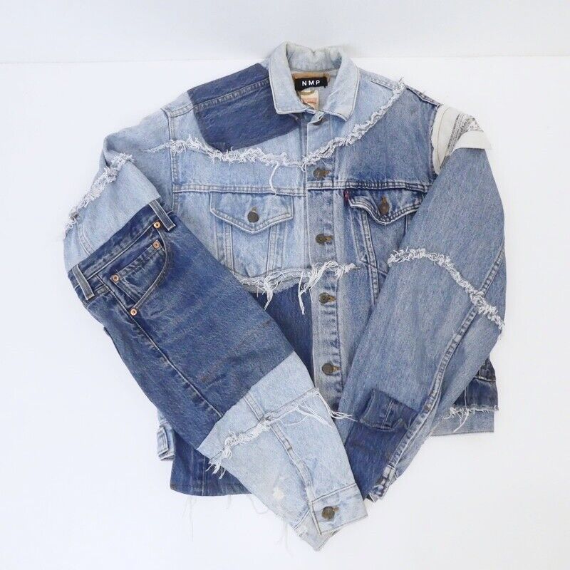 No Mass Prod. Rebuilt Denim Jacket Size XL   Street F095