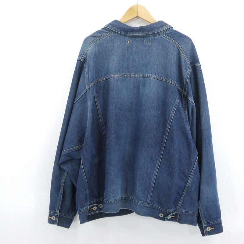 Doublet Marionette Silk Denim Jacket 20SS12Bl103 Blue Size M