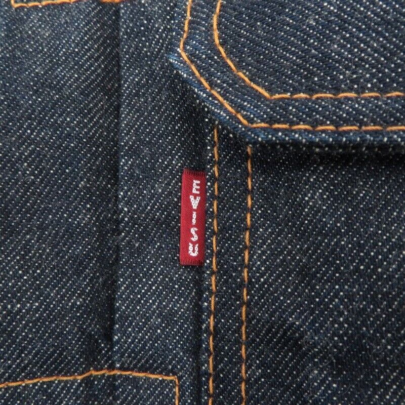 Evisu Jeans 1507 No2 2Nddenim Jacket Lining Flannel Material Navy Size 38   Amer