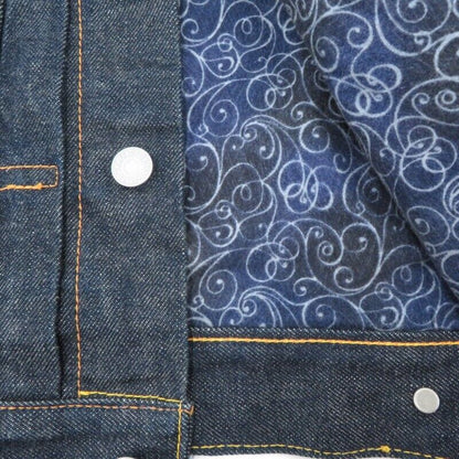 Evisu Jeans 1507 No2 2Nddenim Jacket Lining Flannel Material Navy Size 38   Amer