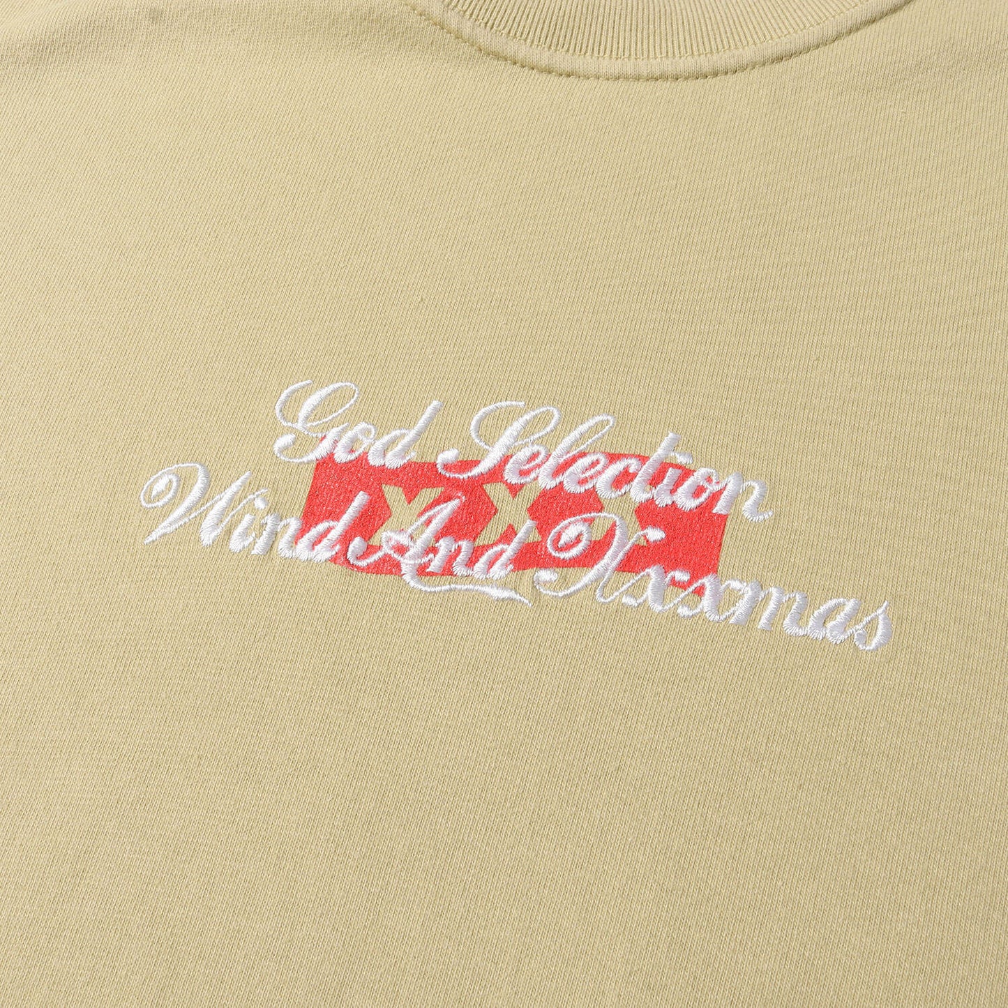 Wind And Sea Windan T-Shirt Size L God Selection XXX Collaboration Logo Embroide