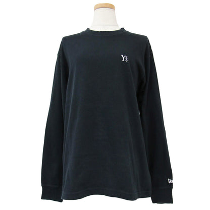 Ys Width T-Shirt Black Size 3 M Newera Long Sleeve Cotton Logo Embroidery Crew N