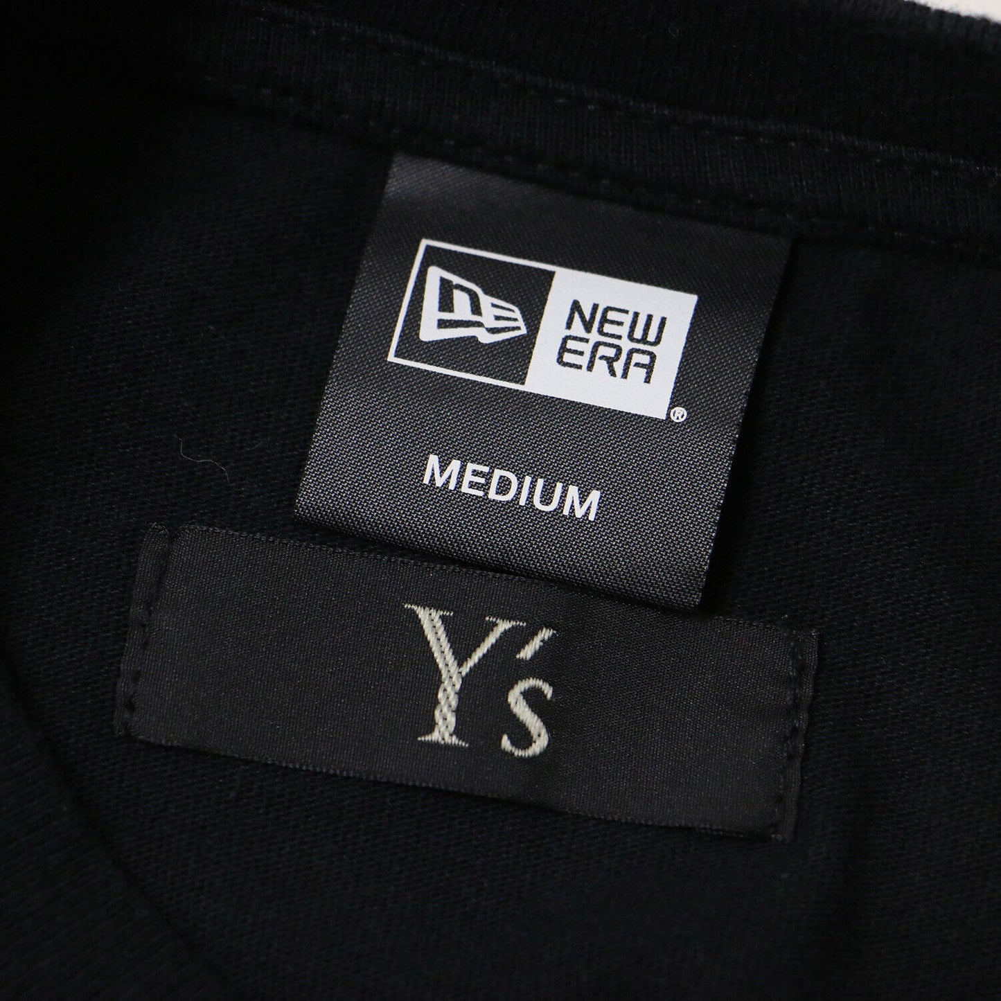 Ys Width T-Shirt Black Size 3 M Newera Long Sleeve Cotton Logo Embroidery Crew N