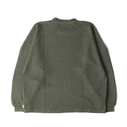 Wtaps Double Taps T-Shirt Size M 21AW Thermal Long Sleeve Waffle / Ls Peac Olive