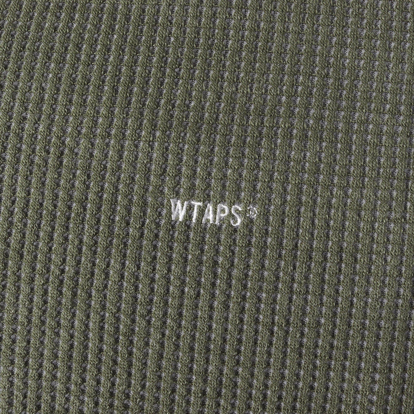 Wtaps Double Taps T-Shirt Size M 21AW Thermal Long Sleeve Waffle / Ls Peac Olive