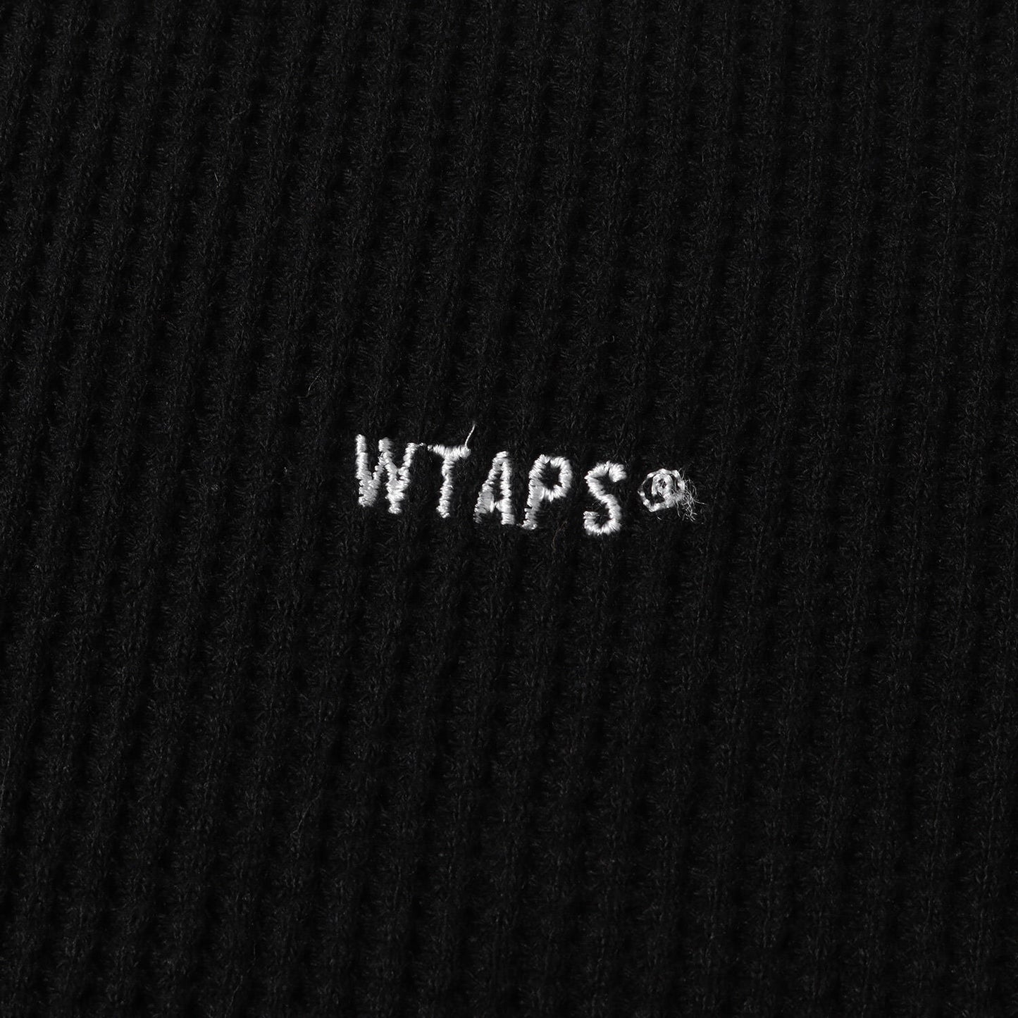 Wtaps Double Taps T-Shirt Size L 22SS Thermal Long Sleeve Waffle Ls Cotton Black