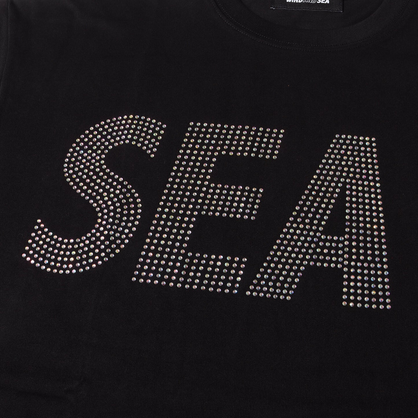 Wind And Sea Windan T-Shirt Size M 22SS Rhinestone Logo Heavy Weight Crew Neck B