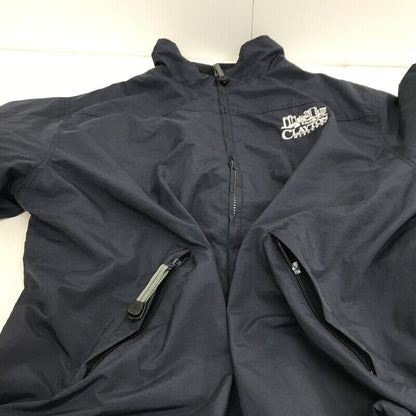 80 90 Corporate Embroidery Fleece Lining Nylon Jacket Dark Navy XXL Or Above Lon