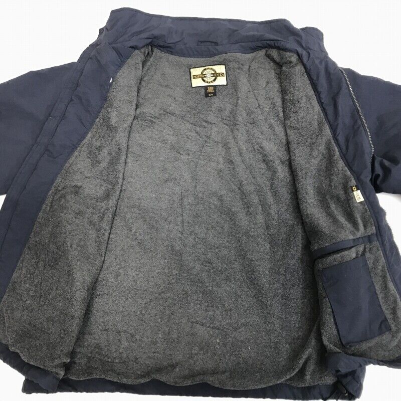 80 90 Corporate Embroidery Fleece Lining Nylon Jacket Dark Navy XXL Or Above Lon