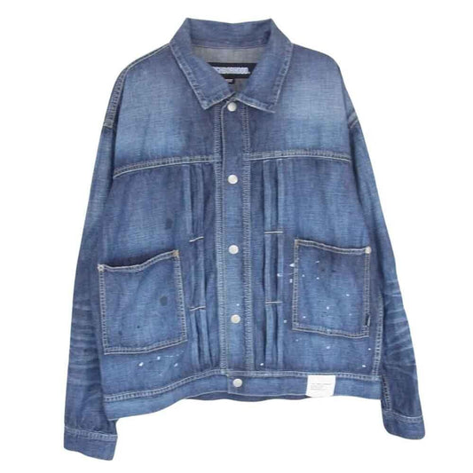 Neighborhood 24Ss 241Spnh-Jkm04 Washed Lightweight Denim Jacket