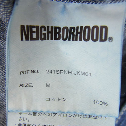 Neighborhood 24Ss 241Spnh-Jkm04 Washed Lightweight Denim Jacket