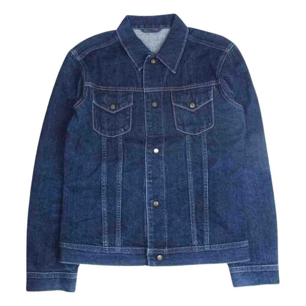 Big John Skull Embroidery Denim Jacket Indigo Blue M