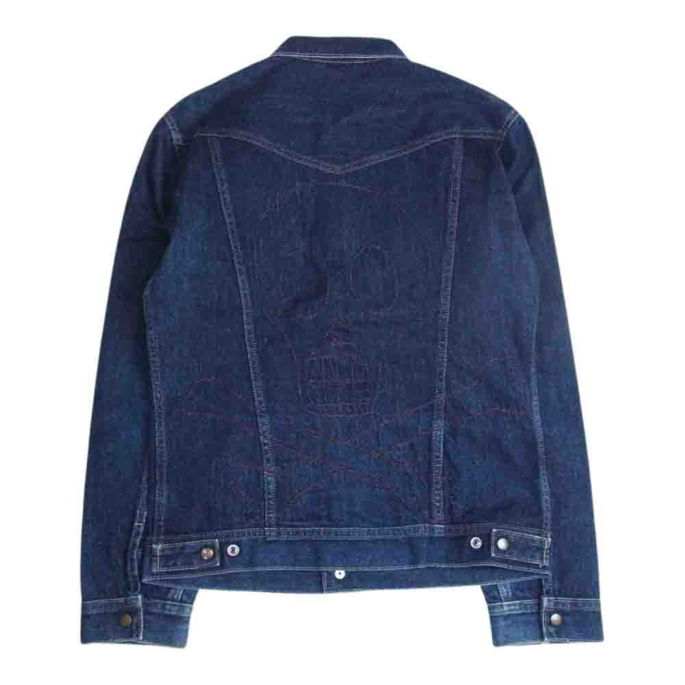 Big John Skull Embroidery Denim Jacket Indigo Blue M