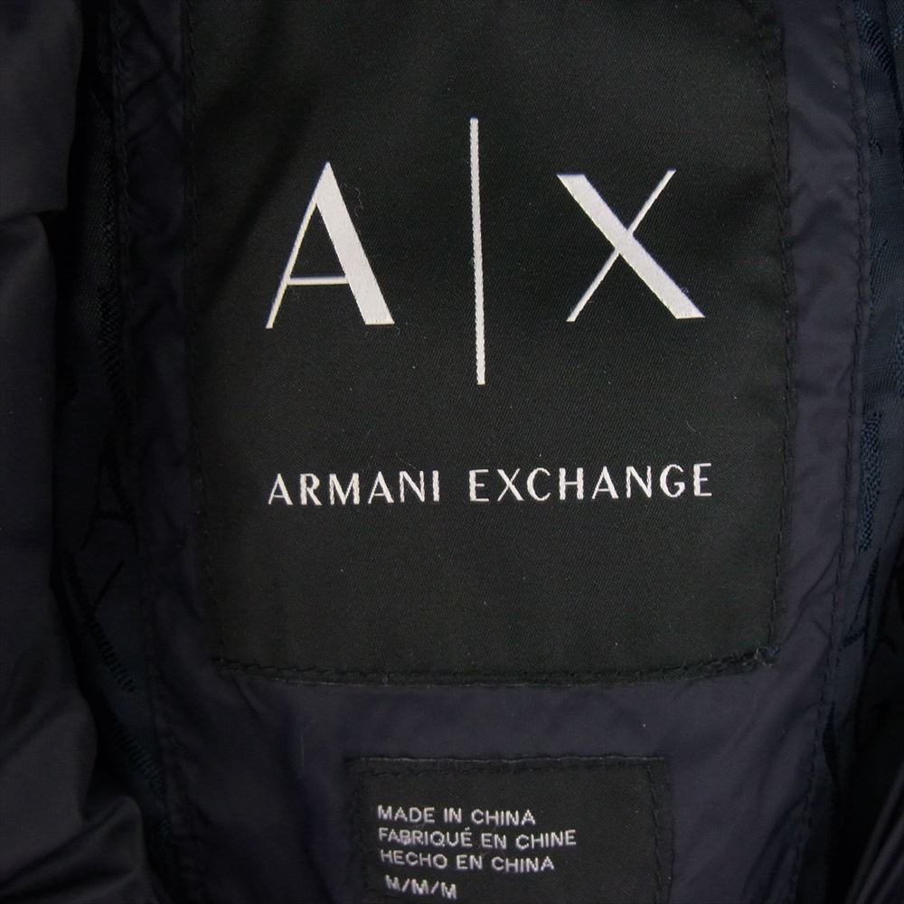 Armani Exchange Denim Jacket 6Xzb36 Znt4Z Fully Lined Logo Zip Up Down Parka