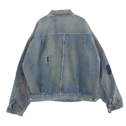 Saint Michael Denim Jacket 23Aw Sm-A23-0000-C17 Berberjin 777Xx