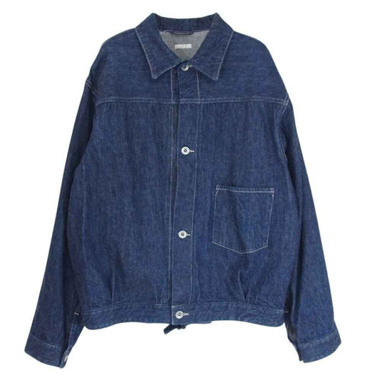 Comoli 19Aw Q03-01006 Type-1st Long Sleeve Work Denim Jacket Indigo Blue 3 Men's