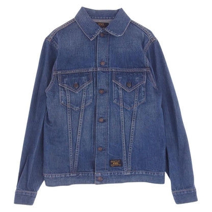 Wtaps Double Taps Denim Jacket 15Ss 151Gwdt-Jkm04 Jk Back Logo Print Indigo Blue