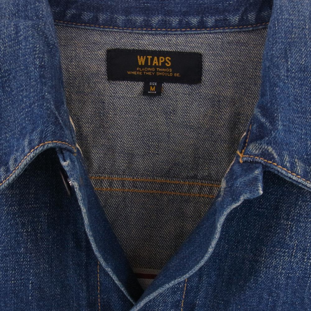 Wtaps Double Taps Denim Jacket 15Ss 151Gwdt-Jkm04 Jk Back Logo Print Indigo Blue