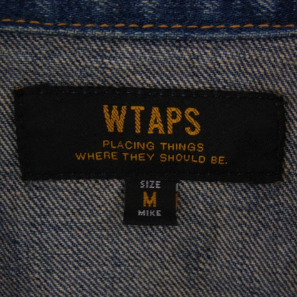 Wtaps Double Taps Denim Jacket 15Ss 151Gwdt-Jkm04 Jk Back Logo Print Indigo Blue