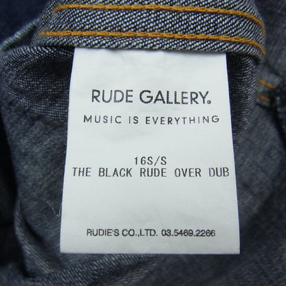 Rude Gallery Denim Jacket Leather Switching Western Indigo Blue Series 3 Men's