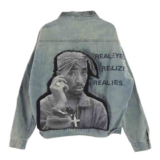 Mismatch Denim Jacket Nycyork 2Pac Paint Oversize