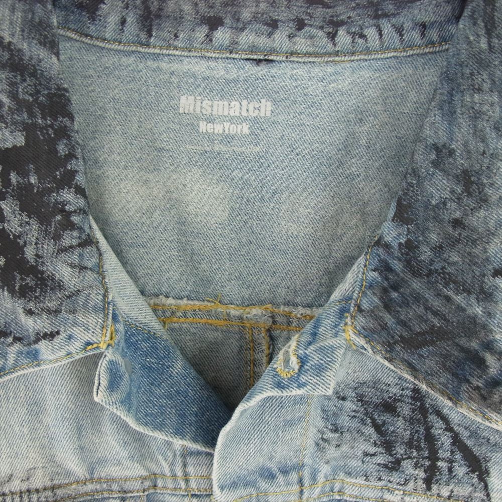 Mismatch Denim Jacket Nycyork 2Pac Paint Oversize