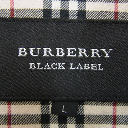 Burberry Black Label Bmp48-230-28 Zip-Up Rigid Denim Jacket Nova Check Collar Ba