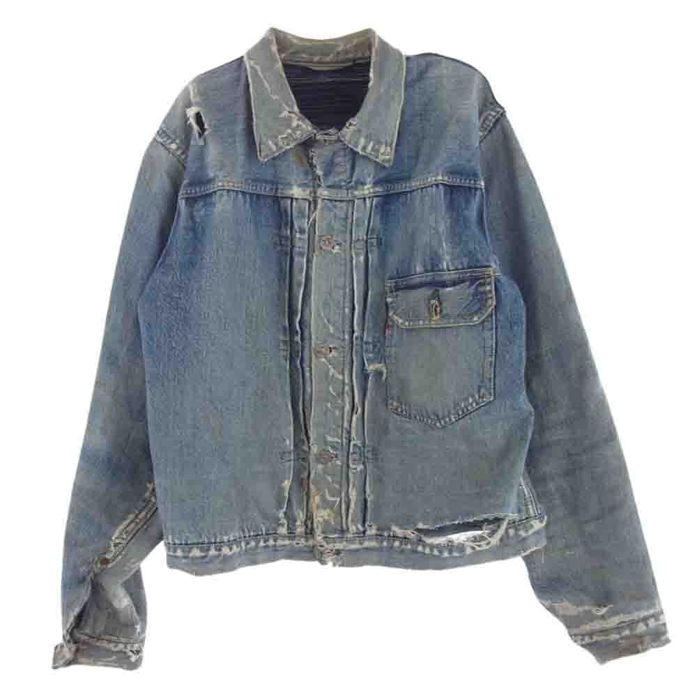 Levi's Denim Jacket Damaged Vintage Original 506Xx Button Back Engraved Claw Ind