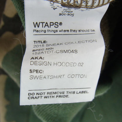 Wtaps Double Taps Parka 15Aw 152Atdt-Csm04S Design Hooded 02 Camo Hoody Pullover