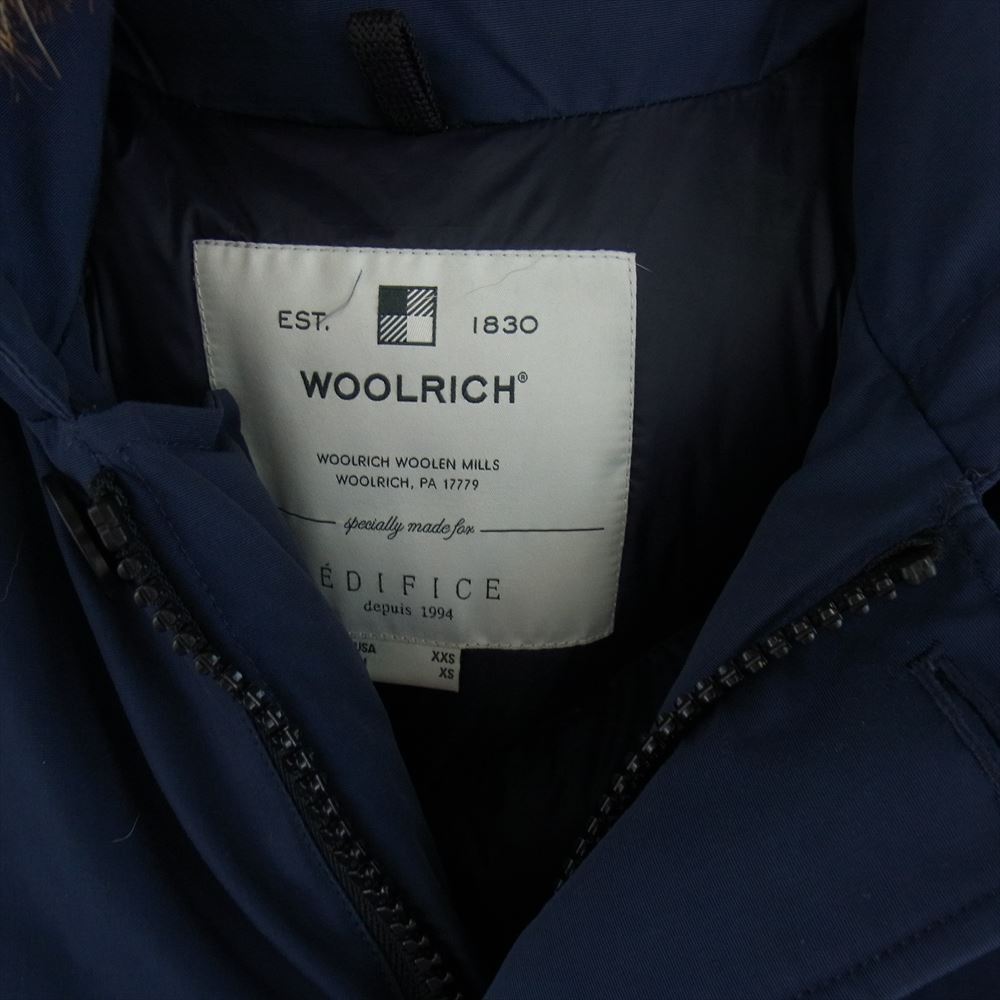 Woolrich Wocps2944 Edifice Custom Made Arctic Parka Down Jacket Navy Usa Xxs Men