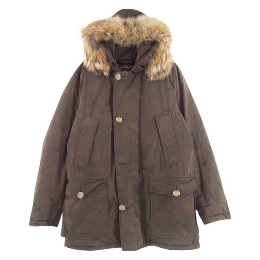 Woolrich Down Jacket 1402066 Arctic Parka Camouflage Pattern With Coyote Fur Hoo