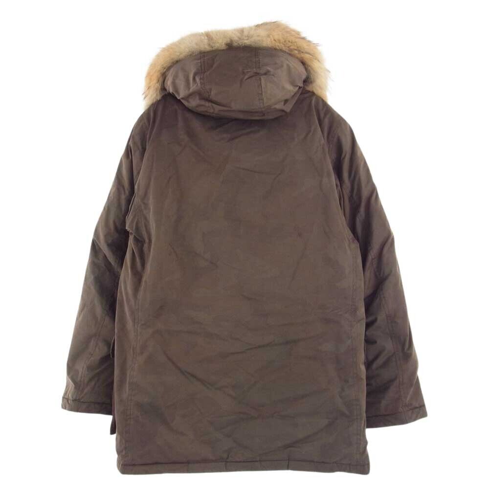 Woolrich Down Jacket 1402066 Arctic Parka Camouflage Pattern With Coyote Fur Hoo