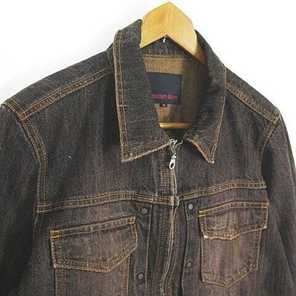 Modern Lovers Denim Jacket Zip Up M Black 2Sa5478 Men's Vector 240324