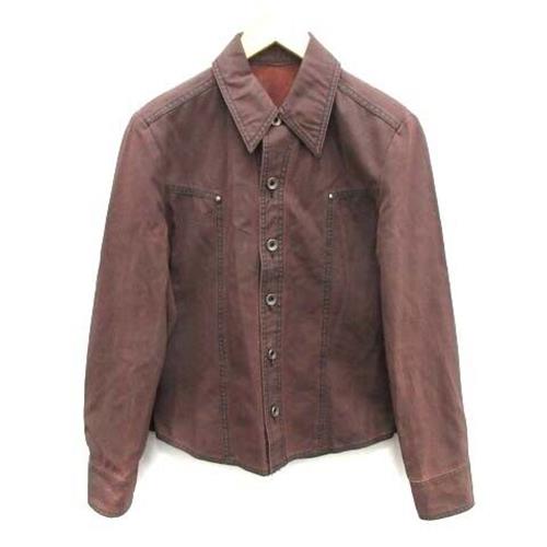 5351 Pour Les Hommes G Jean Denim Jacket Red Brown /St Men's Vector Clothes