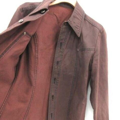 5351 Pour Les Hommes G Jean Denim Jacket Red Brown /St Men's Vector Clothes