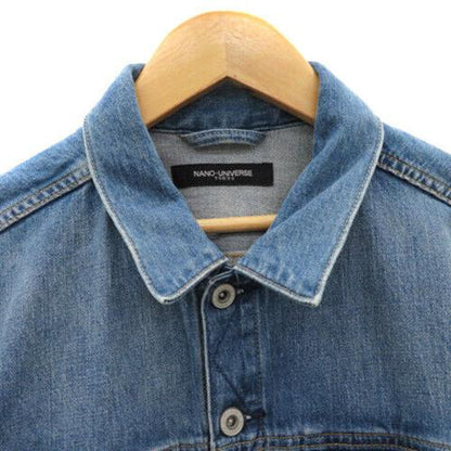 Nano Universe Denim Jacket G Jean Middle Length Plain M Light Blue /Yk24 Men's V