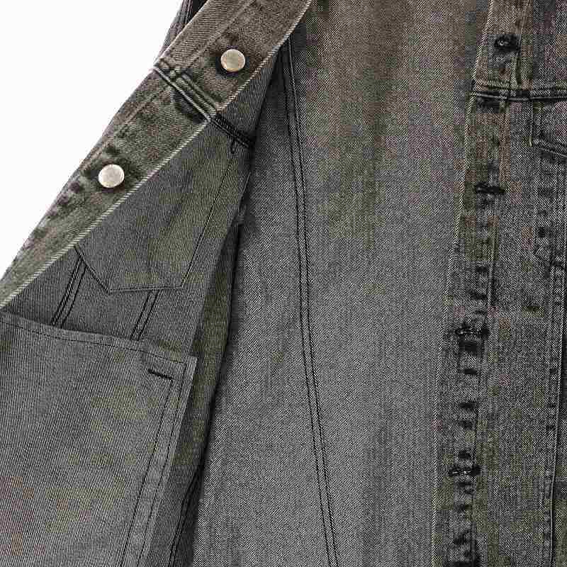 John Lawrence Sullivan Accessory Detachable Zip-Fitting Denim Jacket Jean G