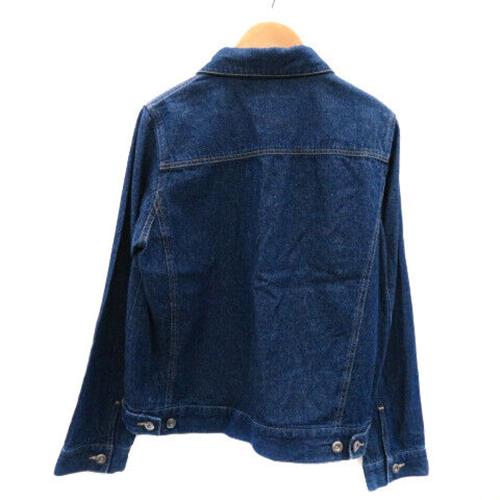 Ikka Denim Jacket G Jean Mid Length Plain L Indigo /Yk31 Men's Vector 240228