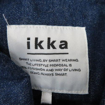 Ikka Denim Jacket G Jean Mid Length Plain L Indigo /Yk31 Men's Vector 240228